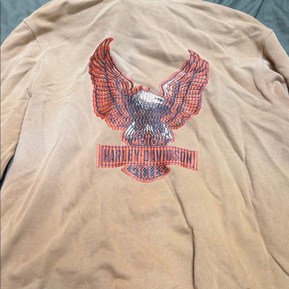 Harley-Davidson sweatshirt-1903 Upright Eagle Tan knit - Picture 4 of 7
